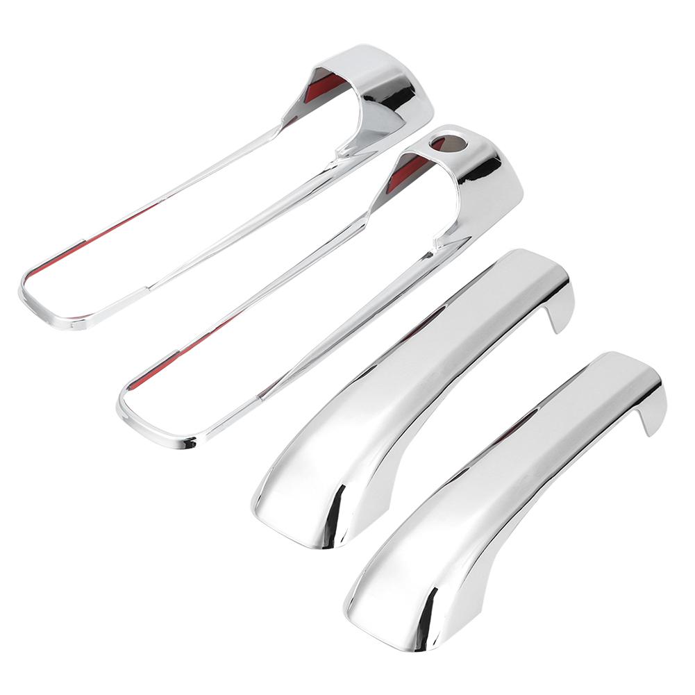 Chrome Door Handle Trim Cover 2 Door with 1 Keyhole Fit for Dodge Ram 1500 2009 2015
