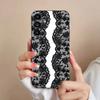 Black Lace Print New Hot Phone Case For Samsung Galaxy S21 22 23 24 S25 Ultra PlusS20 FE S10 Plus  Cover Funda