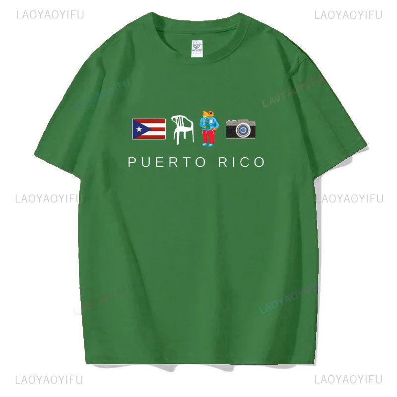 DTMF Puerto Rico Printing Tshirt Summer Women's Cotton Shirt Bad Bunny Tees Hip-hop Trendy Short-sleev Unisex Casual Streetwear
