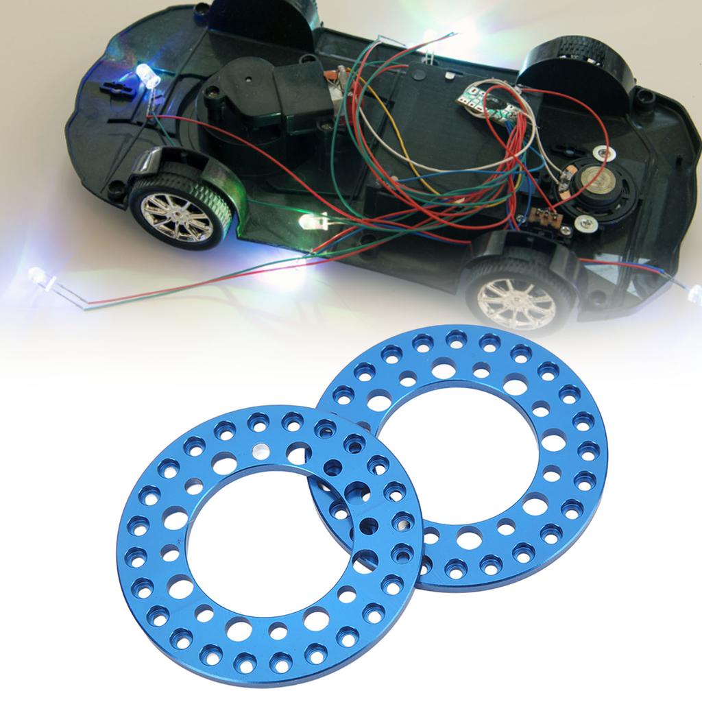 4Pcs 1.9in Wheel Outer Rings Rims Increase Stability CNC Machining Aluminum Alloy RC Wheel Outer Rings Rims for 1Celsius10 RC