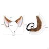 Ears And Tail Set Cosplay Accessories Plush Hair Clip Headwear for Fancy Party