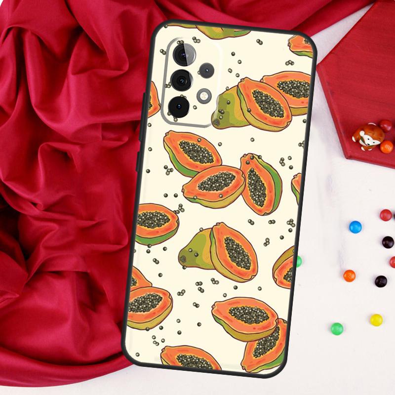 Avocado Birne Papaya Frucht Für Samsung Galaxy A56 A36 A26 A16 A05 A06 A22 A32 A52 A54 A34 A14 A55 A15 A53 A33 A35 Hülle