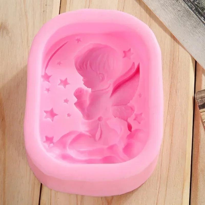 

Angel Boy Soap Handmade Soap Mold Resin Molds Silicone Cake Ice Modeling Tool Pastry Arts Decorative Soap Molds For Soap Making