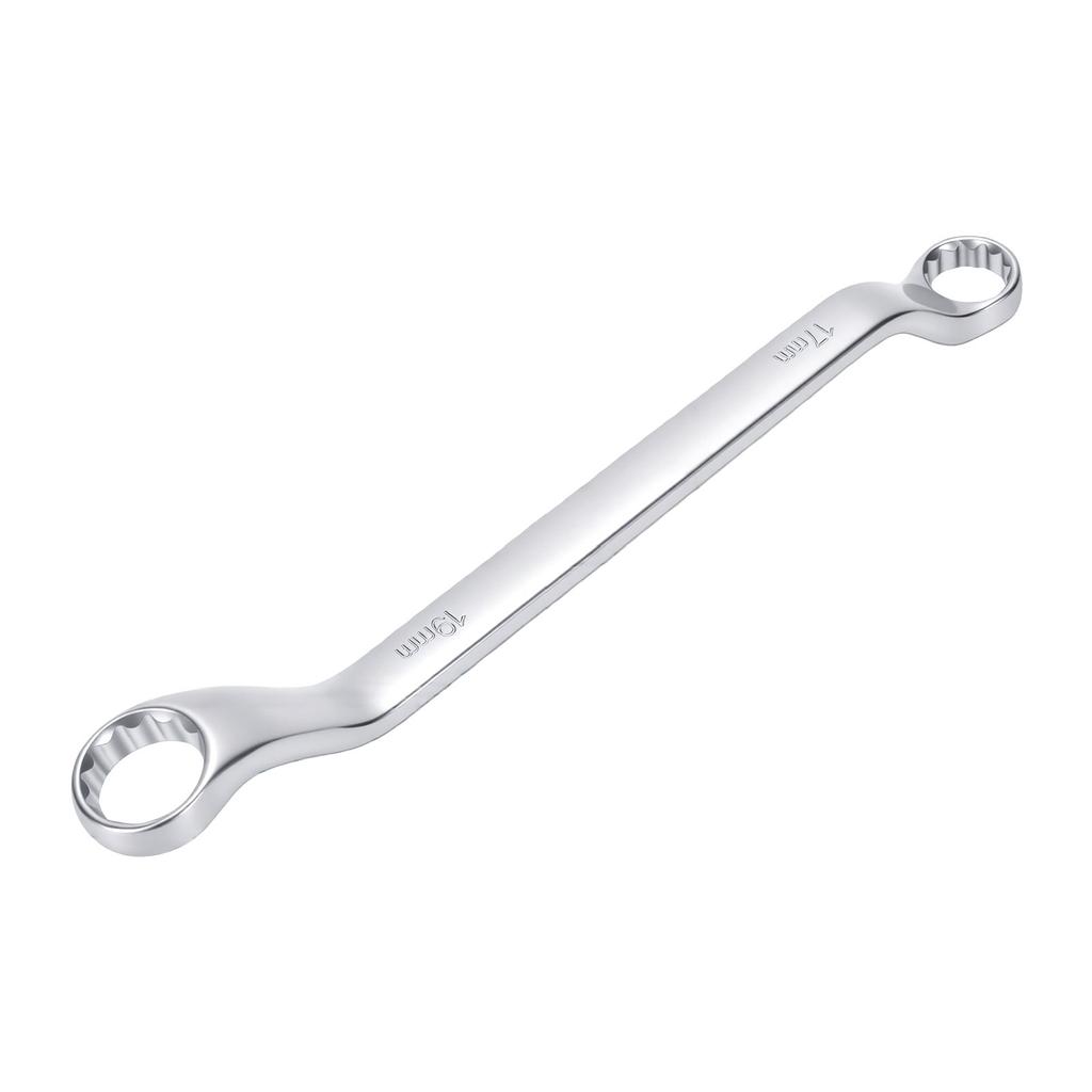 Double Box End Wrench Alloy Steel 75 Degree Offset 12 Point Spanner for Automotive Repair Plumbing Work 27 Double Head