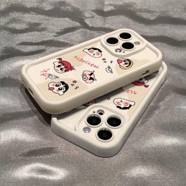 

Step Shell Crayons Shin-chan Graffiti Case for Apple 17 Pro Max/16/15 Cute 14/13 Pro Apple 17 Air белый