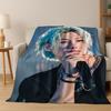 D Print Stray Kids Kpop Star Felix Flannel Blanket Soft Warm Blanket for Bedroom Living Room Bed Travel Camping Picnic Gift