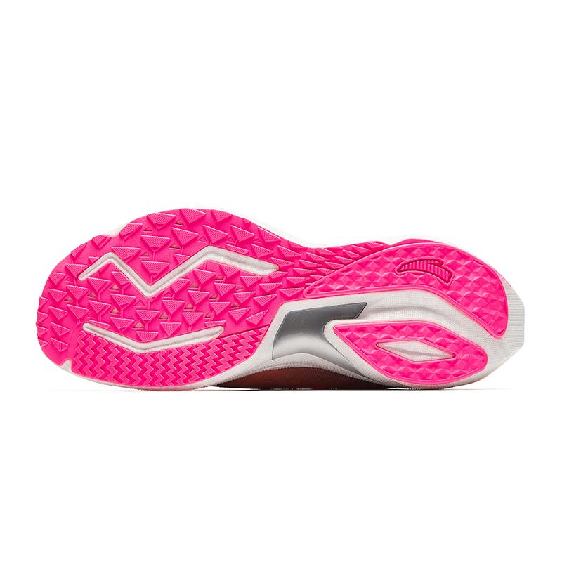 Anta Jinfeng Professional Racing Tecnologia Nitrogênio Resistente ao Desgaste Respirável Leve Tênis de Corrida Cano Baixo Masculino tênis Branco-Marfim 912435501-2