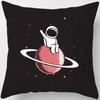 Cartoon Humor Astronaut Print Square Pillowcase Home Decor Car Sofa Cushion Cover