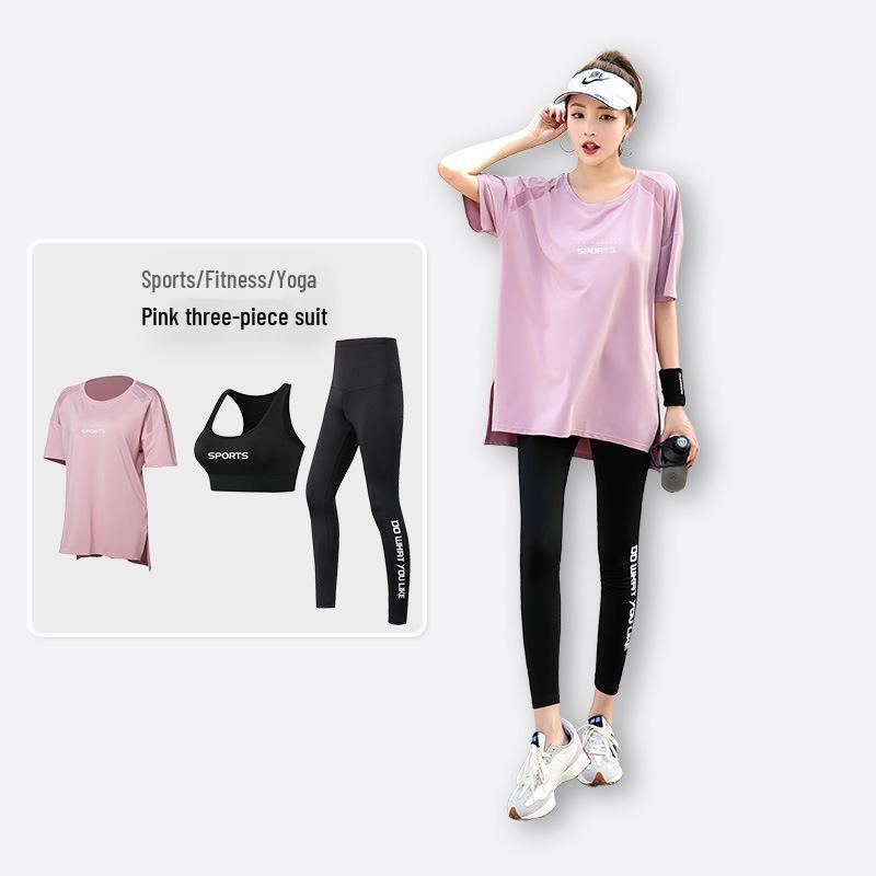 Plus Size Women's Breathable Yoga Fitness Suit - Summer Gym & Running, Slimming & Tummy Control