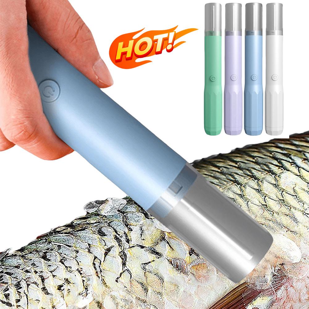 Tragbarer Elektrischer Fischschuppenentferner USB-Aufladung Fischschuppenhobel Fischreiniger Schaber Meeresfrüchte Messer Werkzeuge Küchenreinigungswerkzeuge Neu