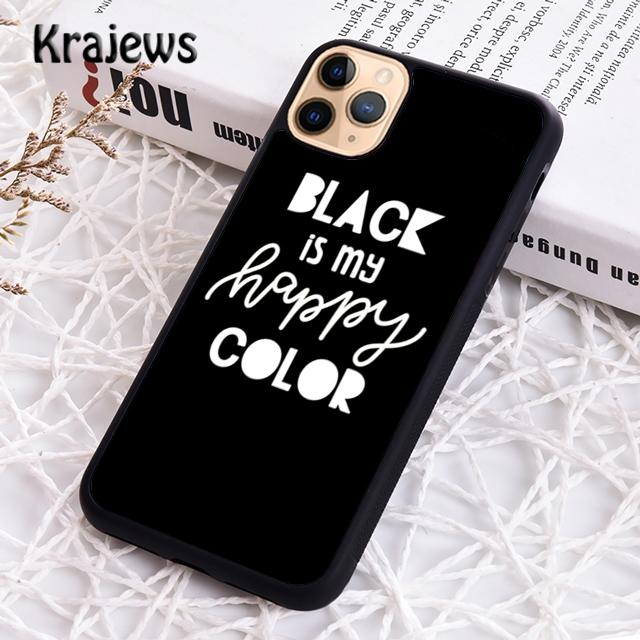 

Black is My Happy Color Soft Phone Case Cover For iPhone 17 Air 16 15 14 plus 11 12 13 pro max coque Fundas iPhone 13