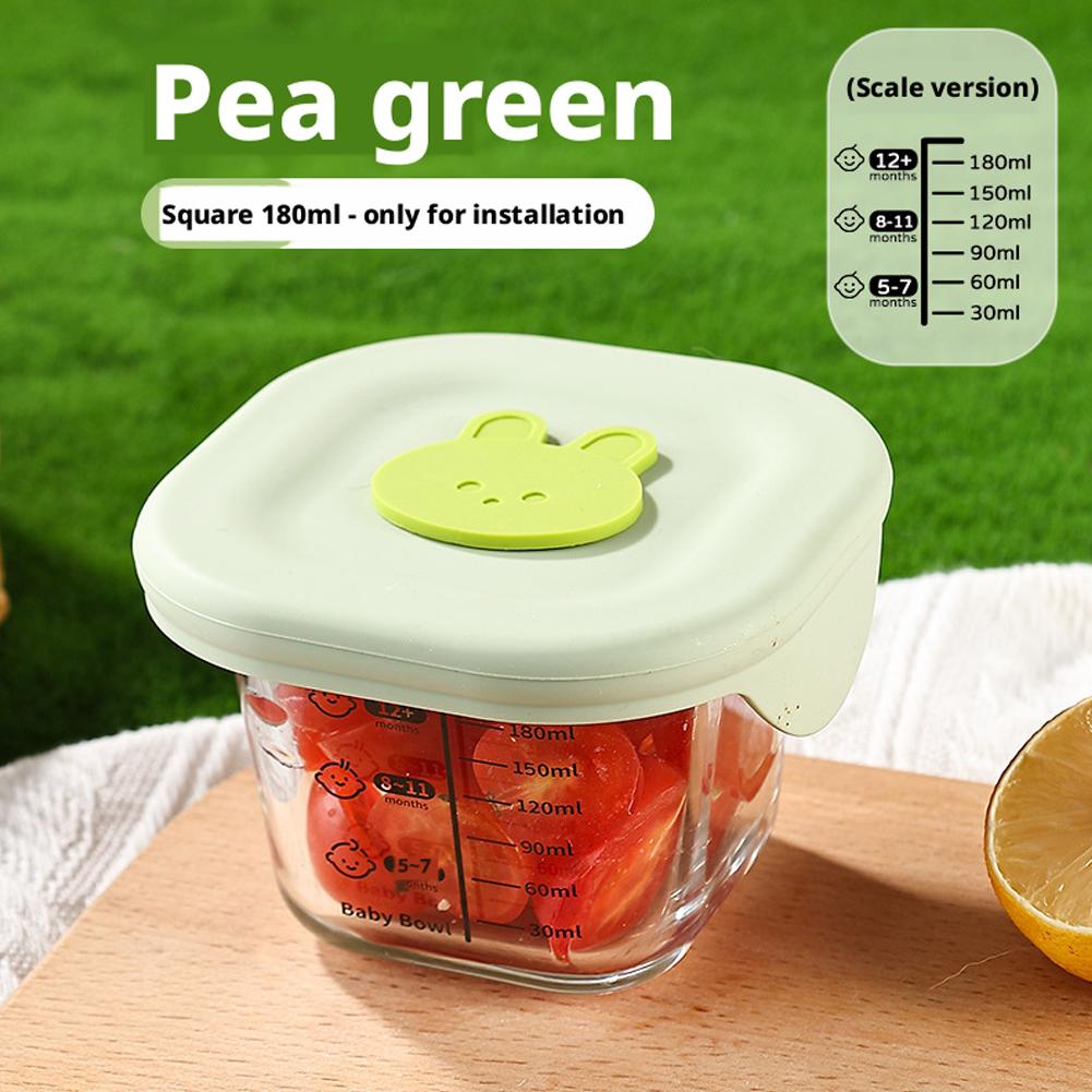 Baby Food Storage Container Glass Steamable Heating Egg Custard Bowl Infant Freshness Box Meal Prep Dish Wholesale Set with Lid