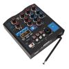 Dual Microphone Mixer 4 Channel Small Metal USB Bluetooth Mixing Board with Wireless Mic for Live