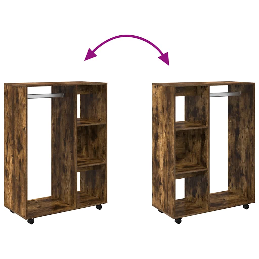 Wardrobe Smoked Oak 80 x 40 x 110 cm Particleboard