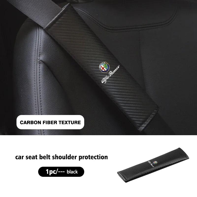 AAACK1 Car Stickers For Alfa Romeo Car Belts Covers Padding Carbon Fiber Belt Shoulder Accessories For Alfa Romeo 159 Giulietta Giulia