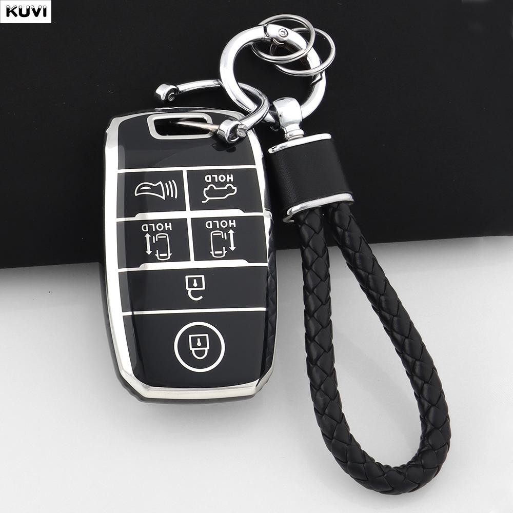 6 Buttons New Tpu Car Key Case Cover Fob For Kia New Sedona Grand Carnival Snugly Sorento L580 Kia Doule Carnival Accessories