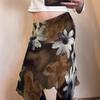 Sweet Fresh Mesh Print Slimming Waist Skirt for Women – Hip-Hugging European & American Style