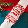 Holiday Christmas Snowman Santa Character Multilayer Beaded Wristband Gift Set For Celebrations