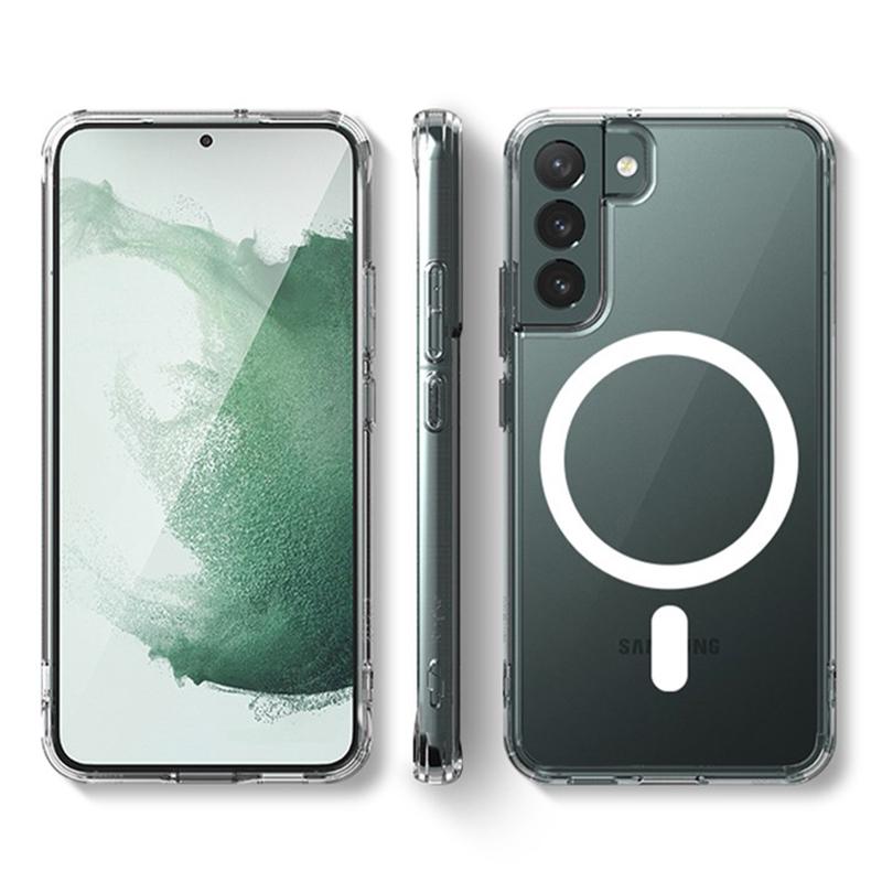 For Samsung Galaxy S24 Case TPU Crystal Phone Cover Compatible with MagSafe