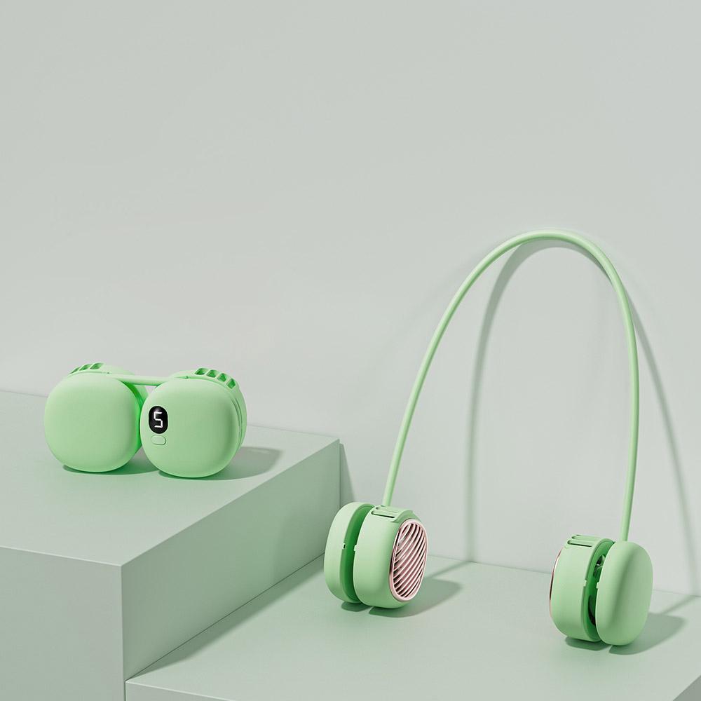 

L21 Neck Mounted Fan Portable Hands-Free Cooling Fan with 5 Speed Adjustable Green