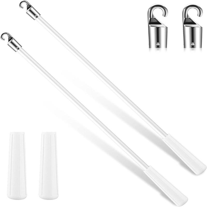 Durable Fiberglass Blinds Rod with Metal Hook, Vertical Blinds Opening Rod Blind Wand for Vertical Blinds, Home Decors