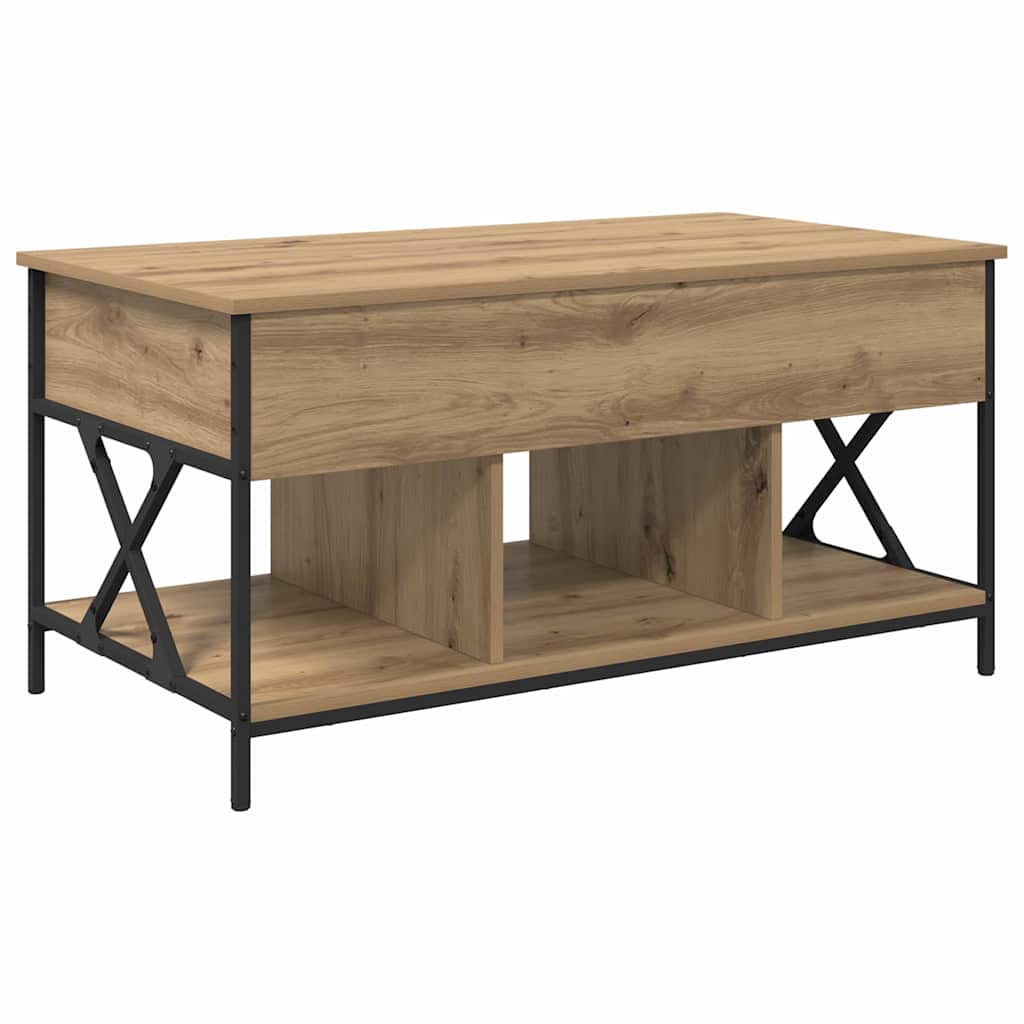 Artisan Oak Coffee Table 100 X 55 X 48.5 Cm Particleboard