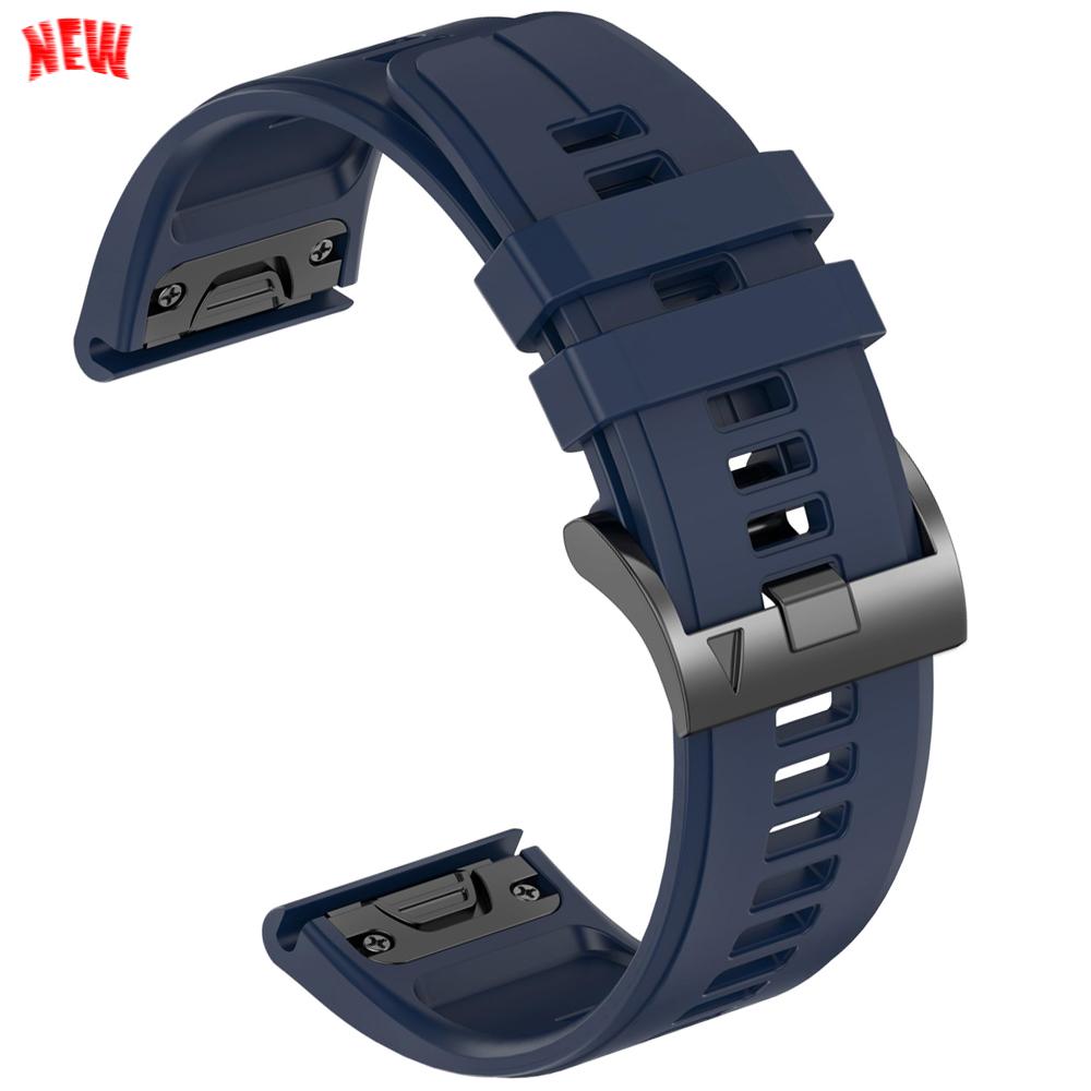22mm 26mm Silicone QuickFit Sports Strap For Garmin Epix PRO Instinct 3 Quatix/DELTA/TACTIX/Fenix 6XPro 7 E 8pro 5XPlus Bracelet