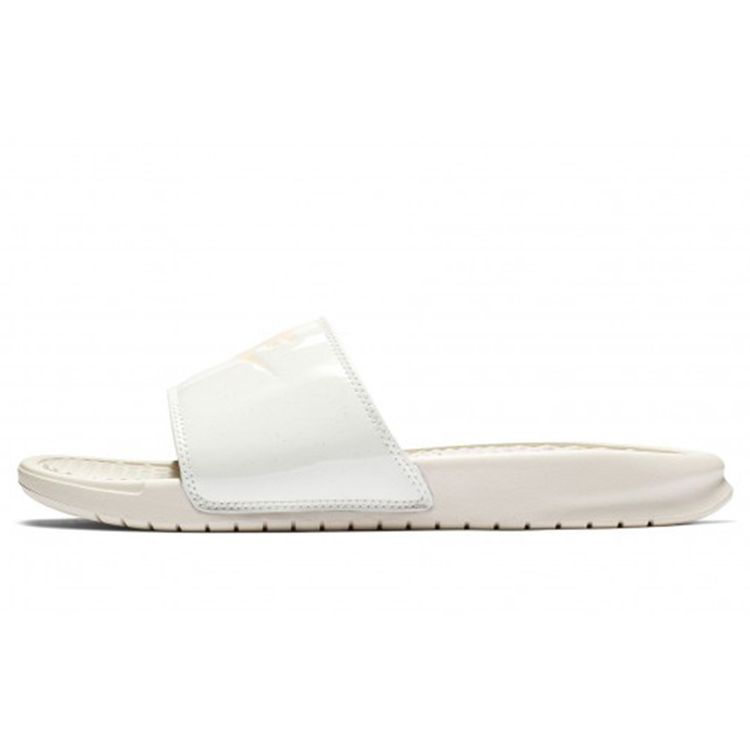 Nike Benassi JDI Fashion Comfortable Rubber Sole Slide Sandals Women Sandals Pink White 618919-021
