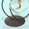 Decorative Ornament, Cat-Shaped Rust-Proof Iron Bracket with Transparent Glass Vase for Hydroponic Plants Desktop Decoration