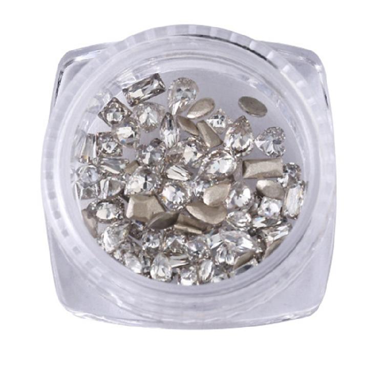 

Nail Rhinestones Nail Stone Horse Eye Gems Diamonds for DIY Nails Art Decor 1 білий