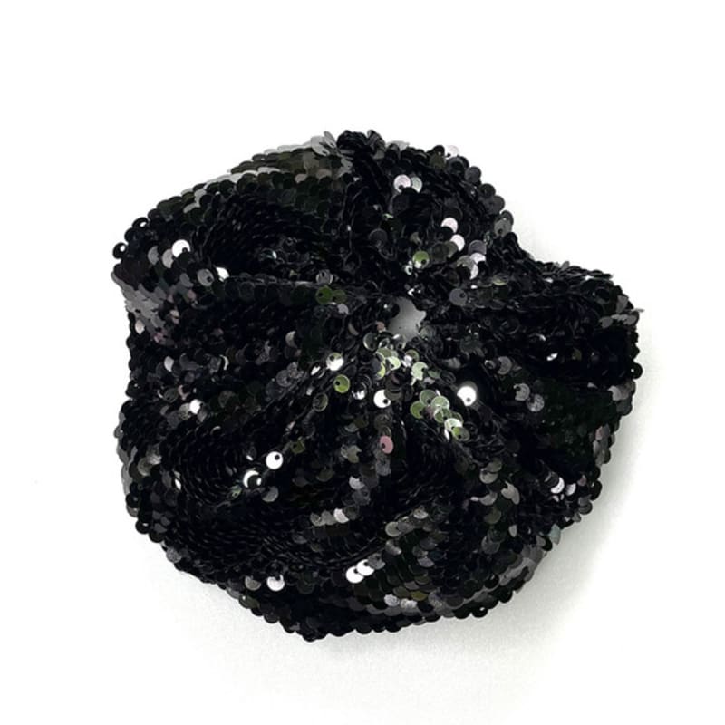 eclaaire LANTERNE scrunchie | SEQUIN BLACK