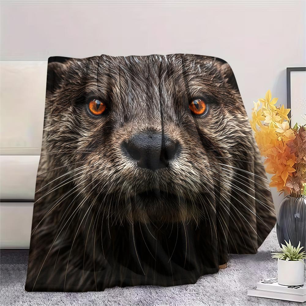 Animal avatar puppy kitten Print Flannel Blanket,High quality Comfortable for All Seasons,Home Decor,Warmth and Comfort,Perfect for Christmas Gifts