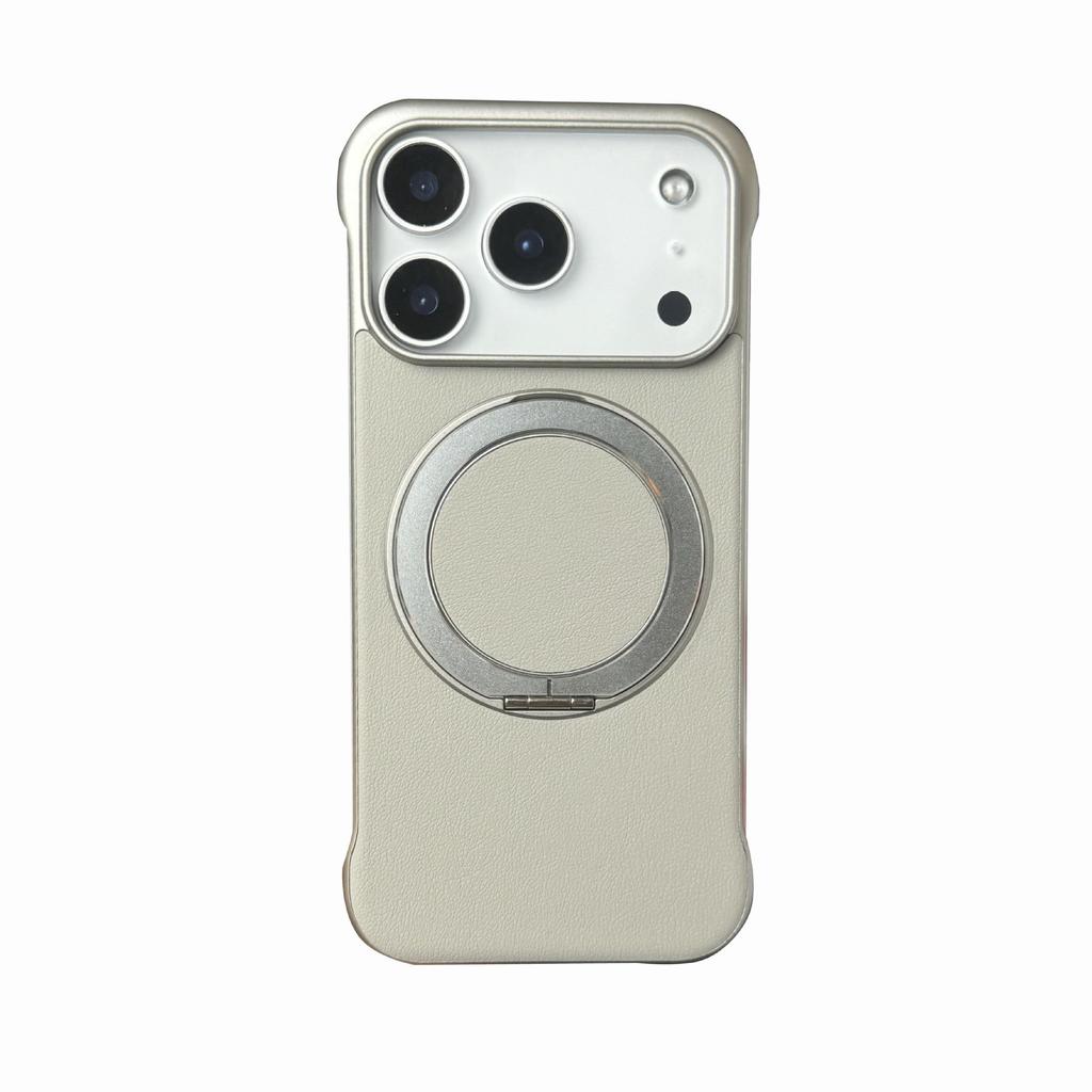 360° Stand Case: Frameless, Solid Color, Anti-Stain, Erasable, Magnetic Cover for Apple iPhone 17 Pro Max