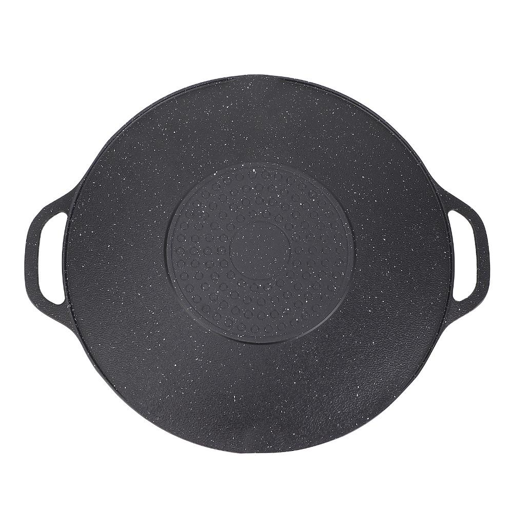 Aluminum Alloy Korean Grill Pan Nonstick Barbecue Pan Portable BBQ Grill Pan Home Cooking