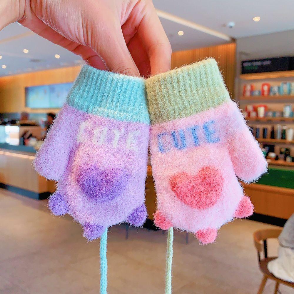 Soft Plush Warm Gloves Elastic Cuffs Full Finger Mittens High Quality Toddler Mittens