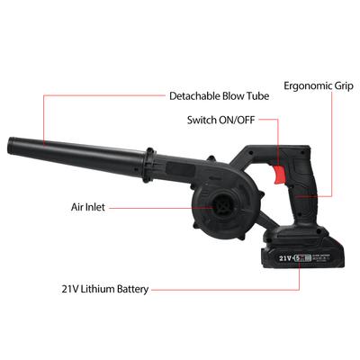 2-in-1 21V Handheld Electric Blower and Vacuum Cleaner Electric Leaf Blower Leaf Blower with