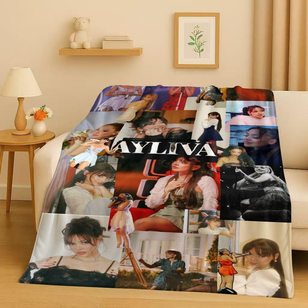 Fashion Pop Singer Ayliva Lieb Flannel Blanket,Ultra Soft Warm Plush Throw for Home Bedroom Bed Sofa Cover Kids Picnic Gift