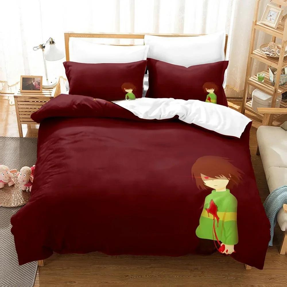 Fashion 3d Print Anime Game Deltarune 2 Bedding Set Single Twin Full Queen King Size Bed Set Adult Kid Bedroom Duvet cover Sets
