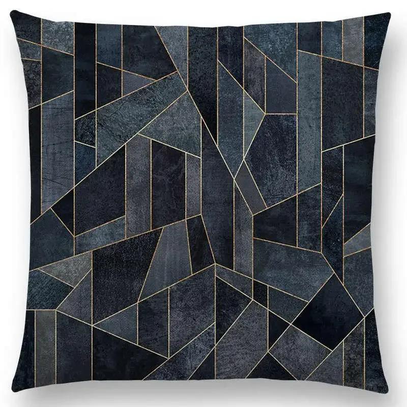 Neu Abstrakt Geometrisch Farben Streifen Zersplittert Amethyst Saphir Bunt Drucke Kissenbezug Auto Sofa Überwurf Kissenbezug