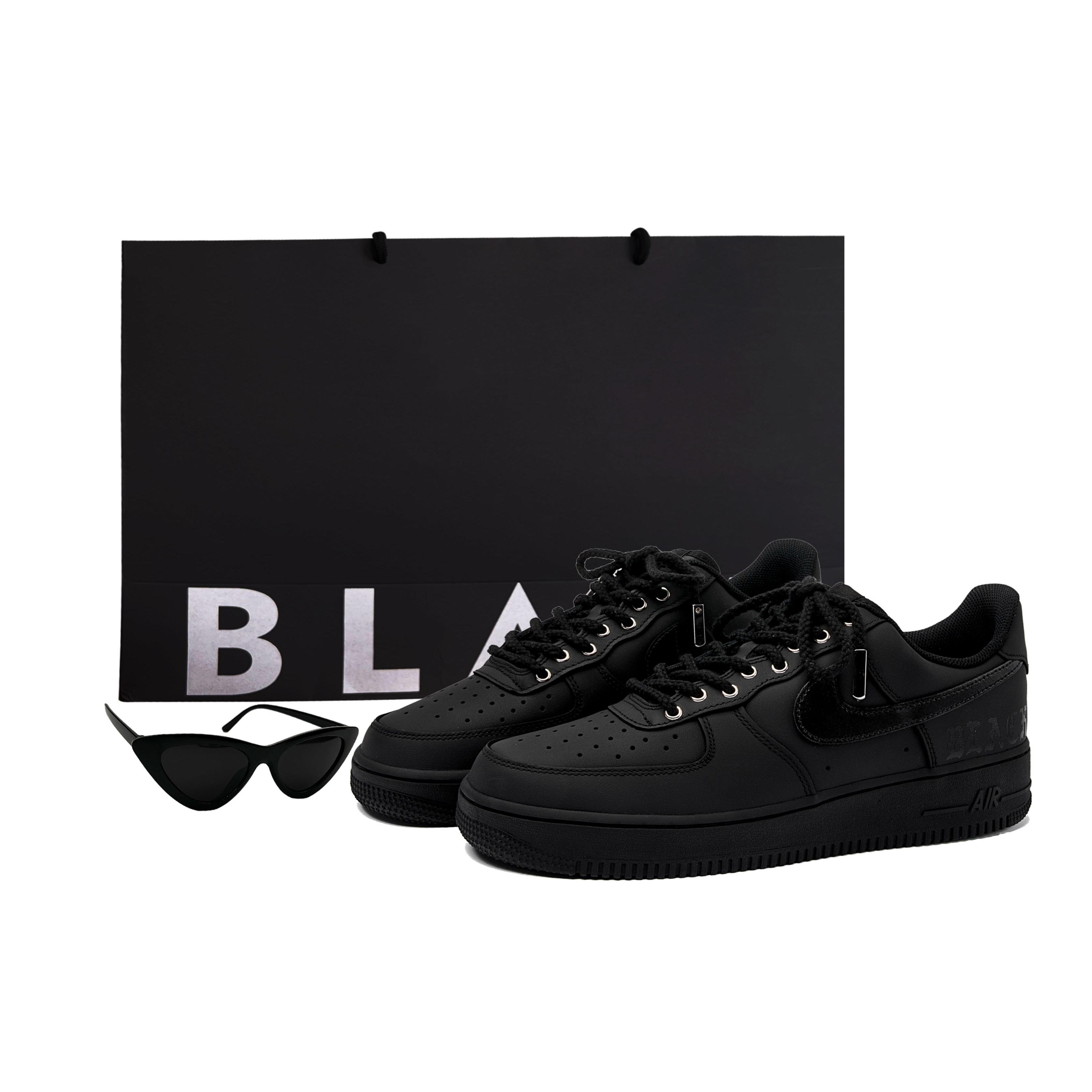 

Nike Air Force 1 Low top Skateboard Shoes Unisex Matte Black CW2288-001(Team55-SWOOSH) 46