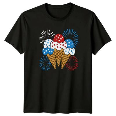 Patriotic Ice Cream Cones Unisex T Shirt 4th Of July Gift
