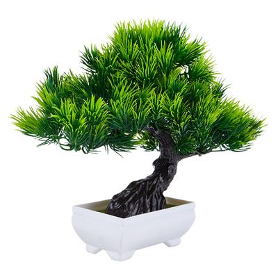 Plantas de plástico artificiais Bonsai Pequeno vaso de árvore Planta falsa Vaso de flores Arranjo de jardim Enfeites Sala Decoração de mesa para casa