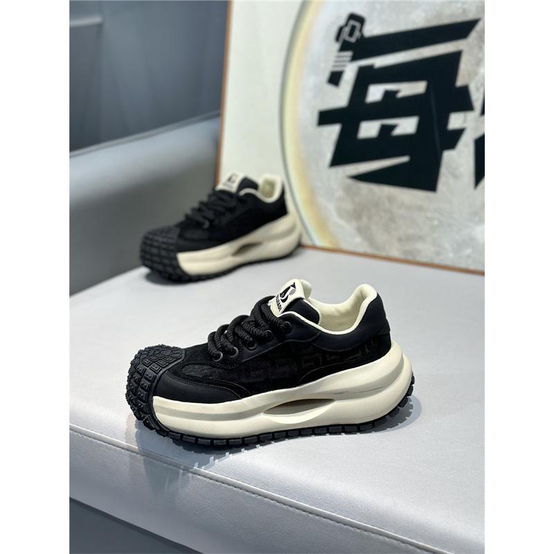 Spring new low-top mesh breathable and comfortable casual thick-soled lace-up dad shoes bjd