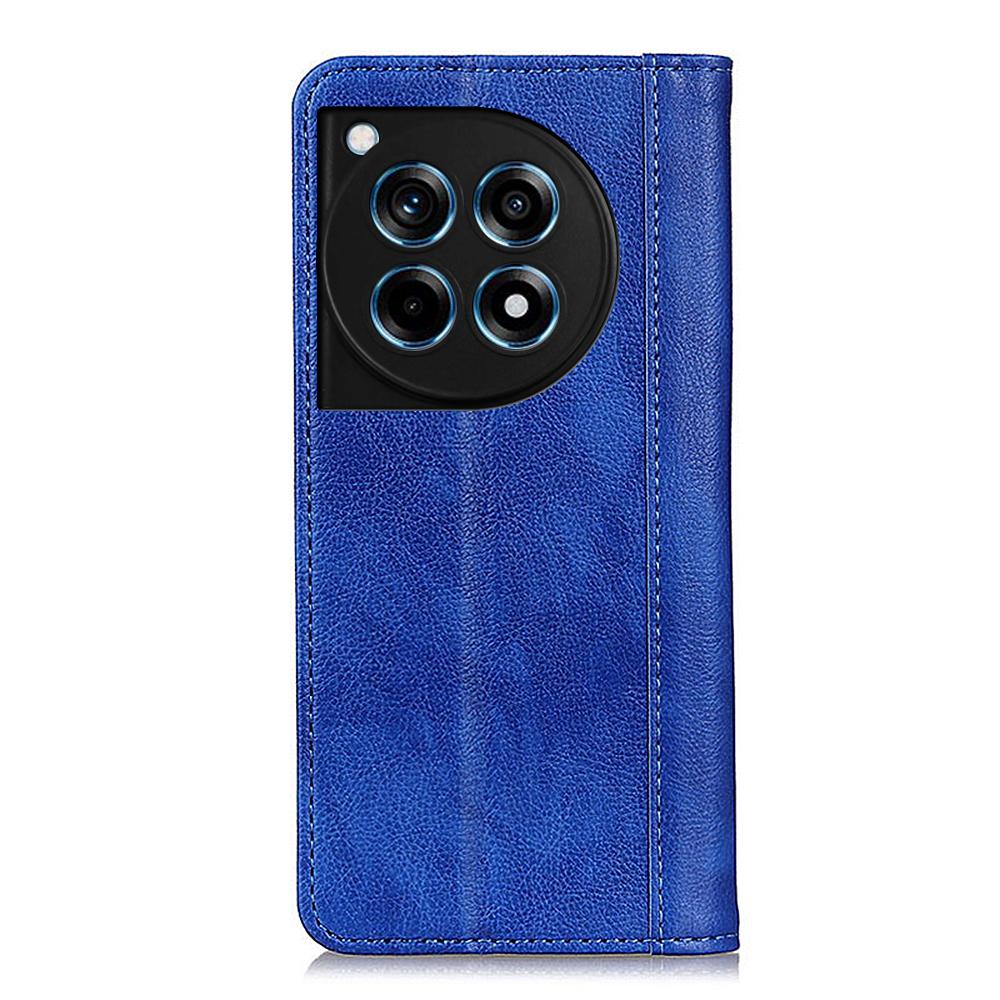 For OnePlus 12R 5G/Ace 3 5G Case Split Leather Flip Wallet Stand Cover Litchi Texture