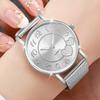 3PCS Women's Watches Fashion Heart Dial Plastic Band Analog Quartz Watch