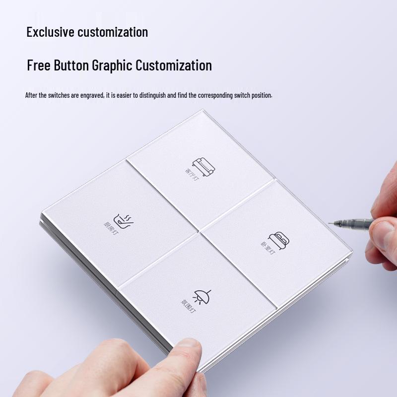 Graffiti Zigbee Smart Switch Panel - Single Live Wire, Voice & App Controlled.