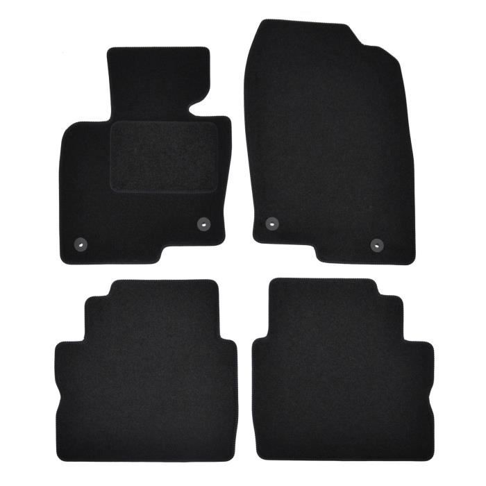 Tapis De Sol - Mazda - CX-5 - Velours Noir - Ajustement Précis - Renforcé Sous Les Pédales
