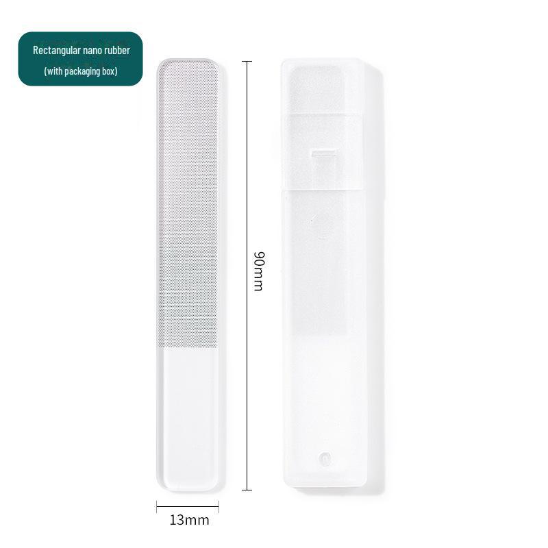 Black Tech Crystal Glass Nail File: Double-Sided Nail Shaper & Polisher for Nail Art