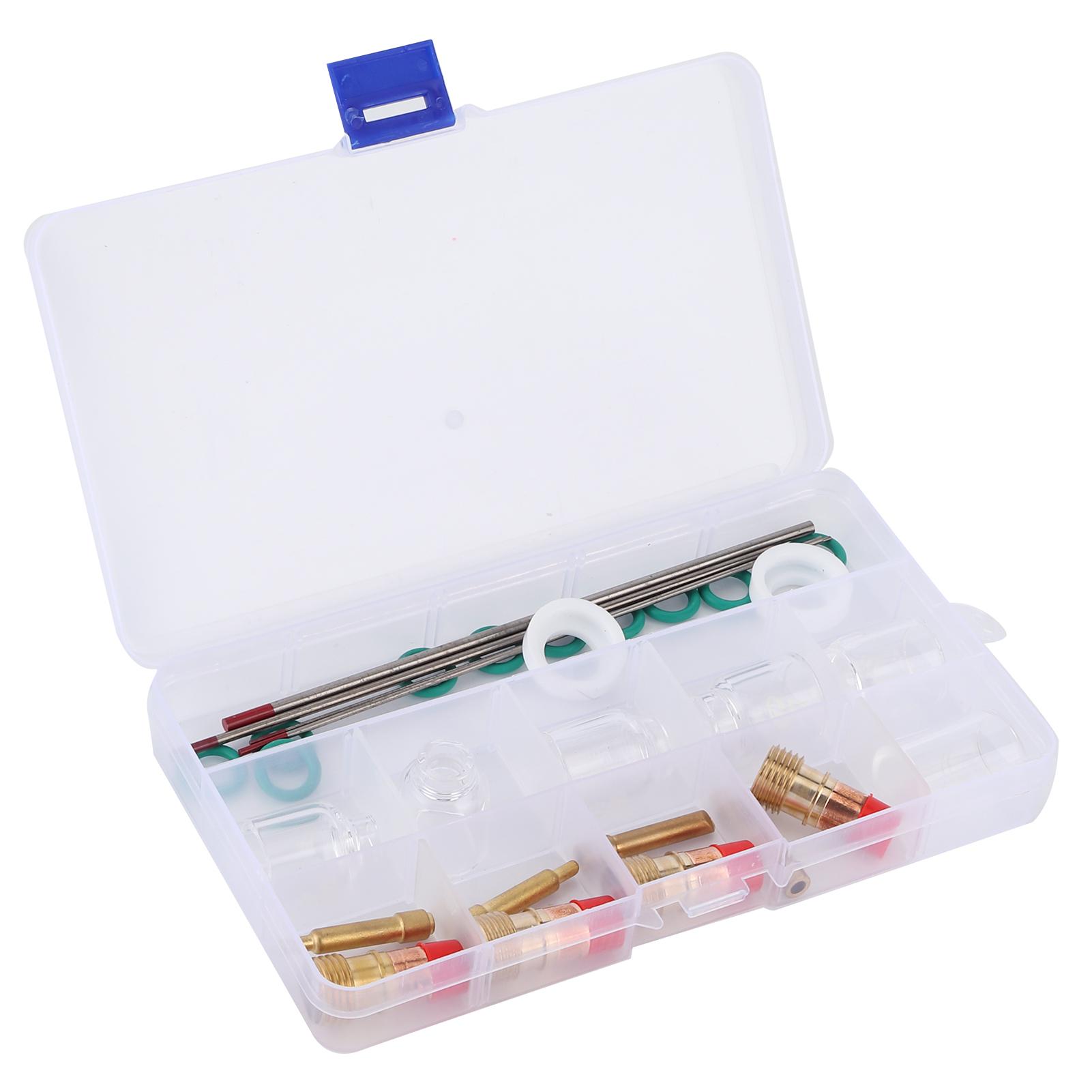 

30pcs set TIG Welding Glass Cup Kit Heat Resistant 4# 5# 6# 7# 8# 10# Accessory for WP‑171826 Series