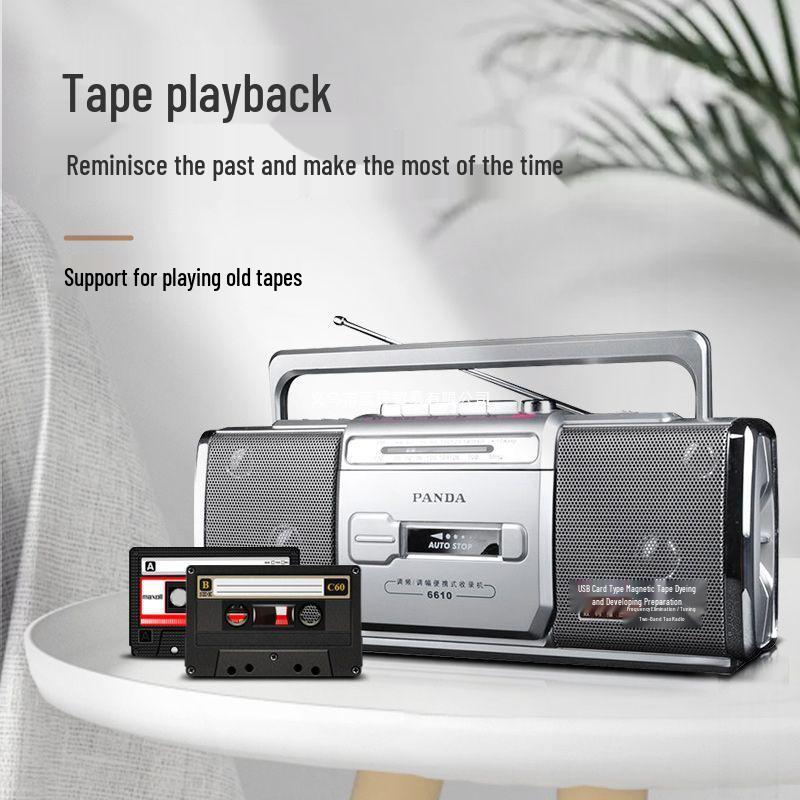 Panda 6610 Nostalgic Cassette Player/Recorder with Radio